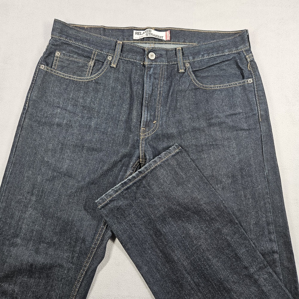 Levis 559 Jeans Mens 34x32 (36x32.5) Dark Wash Indigo Relaxed Straight Fit Denim